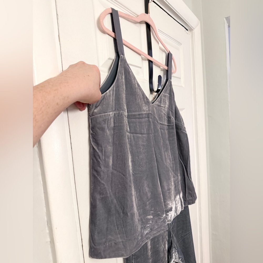 Gray Velvet Jumpsuit L - Picture 4 of 10